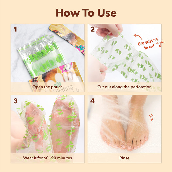 Exfoliating Foot Mask (3 Pack) – Regular Size Exfoliating Foot Masks for Cracked Feet, Dry Skin, Callused Feet…