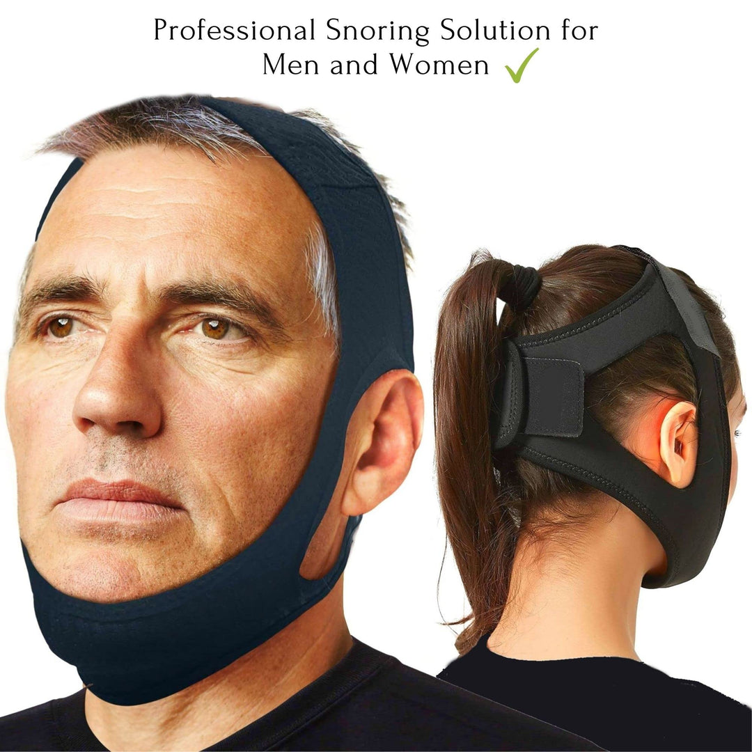 Anti Snoring Chin Strap for CPAP Users - CPAP Chin Straps for Men and Women - CPAP Supplies - Keep Mouth Closed While Sleeping - Anti Snore Chin Strap - Snore Strap Snoring Solution -