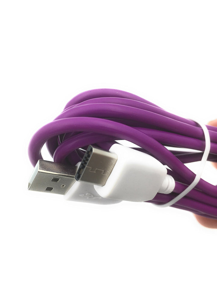 Xcivi USB Charger Cable Cord for Fuhu Tablets Nabi DreamTab, nabi 2S, nabi Jr., Jr. S, XD, Elev-8, 6 FT/2m (Purple)