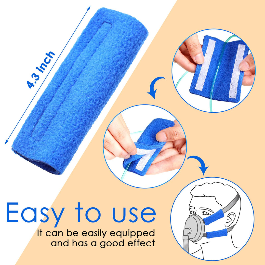 6 Pairs Soft Nasal Oxygen Covers Oxygen Tubing Protectors Nasal Cover Nasal Strap Comfort Pads Oxygen Strap Cushions for Oxygen Users to Full Protect Your Face Sleep Tube Supplies