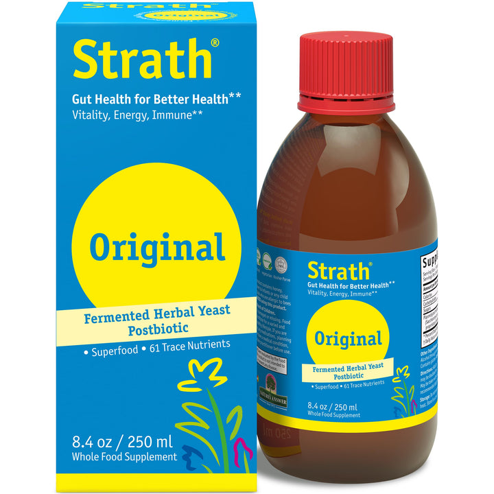 Strath Fermented Herbal Yeast Postbiotic - (8.4 Fl oz) Daily Nutritional Food Supplement Liquid | Supports Metabolism | Vegetarian | Lactose-Free | No Artificial Additives