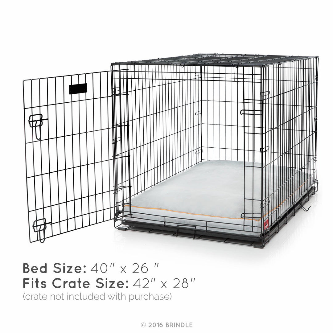 BRINDLE Stone Shredded Memory Foam Pet Bed - Pet Essentials - Orthopedic Design - Pet Crate Compatible - Machine Washable Cover - Indoor Pet Bed for Dogs, Puppies, Cats, and Rabbits - Size Large