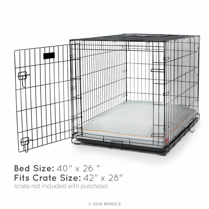 BRINDLE Stone Shredded Memory Foam Pet Bed - Pet Essentials - Orthopedic Design - Pet Crate Compatible - Machine Washable Cover - Indoor Pet Bed for Dogs, Puppies, Cats, and Rabbits - Size Large