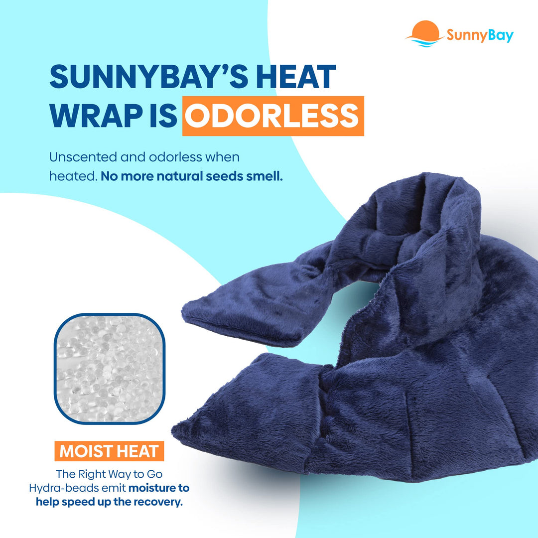 Sunny Bay Neck Heating Wrap, Rice, Blue, Small