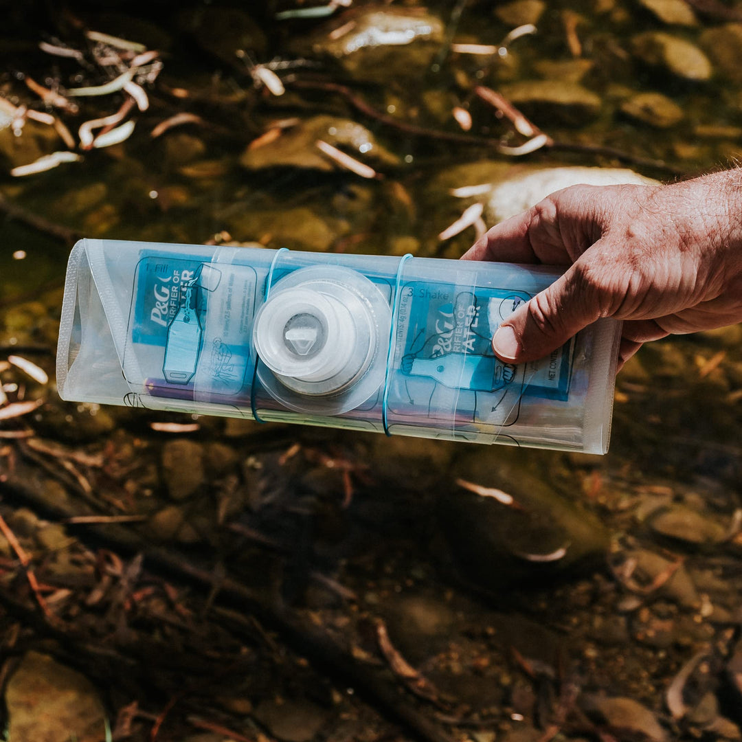 Puribag Gravity Water Filter - Portable Water Filtration System and Backpacking Water Filter for Camping, Hiking and Emergency Water Treatment - Hangs Anywhere