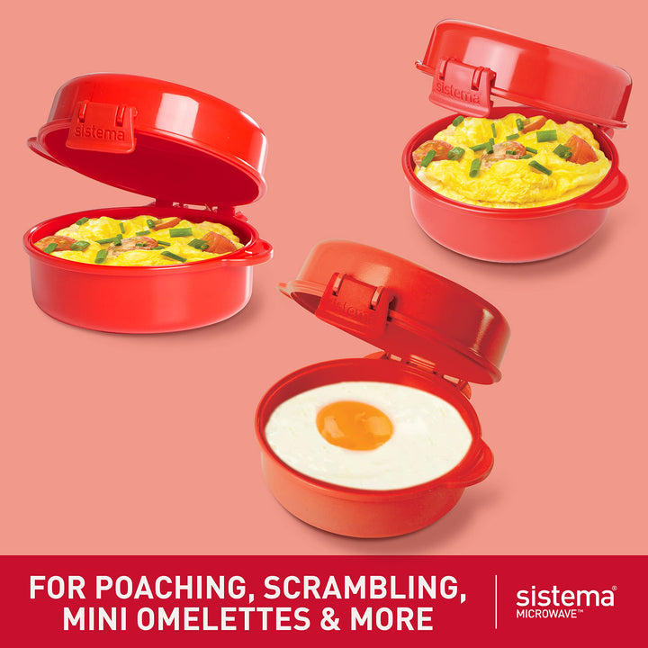 Microwave Egg Cooker and Poacher with Steam Release Vent
