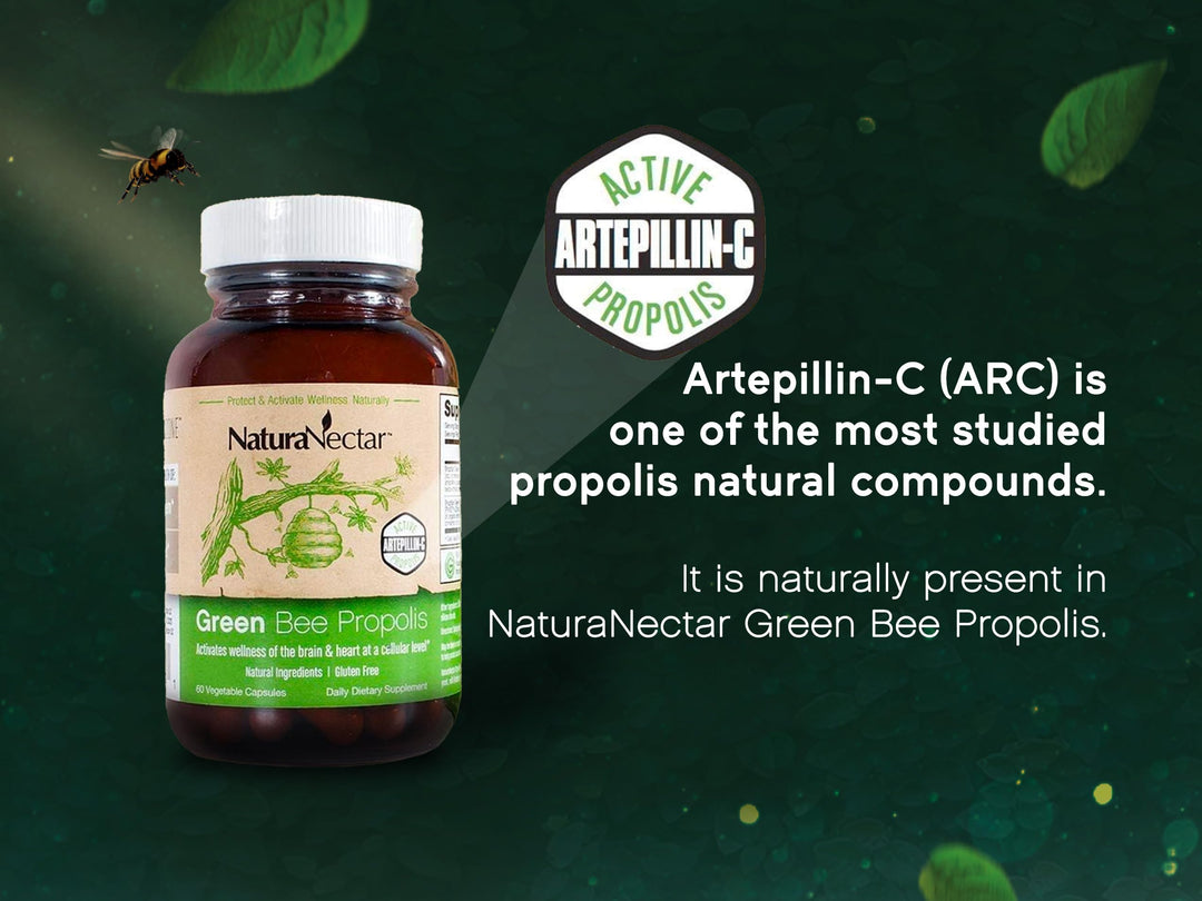- Green Bee Propolis Capsules - NSF Contents Certified Brazilian Green Propolis - Gluten-Free Propolis Supplements with Flavonoids - Naturally Sourced Through Ethical Beekeeping (60pcs.)