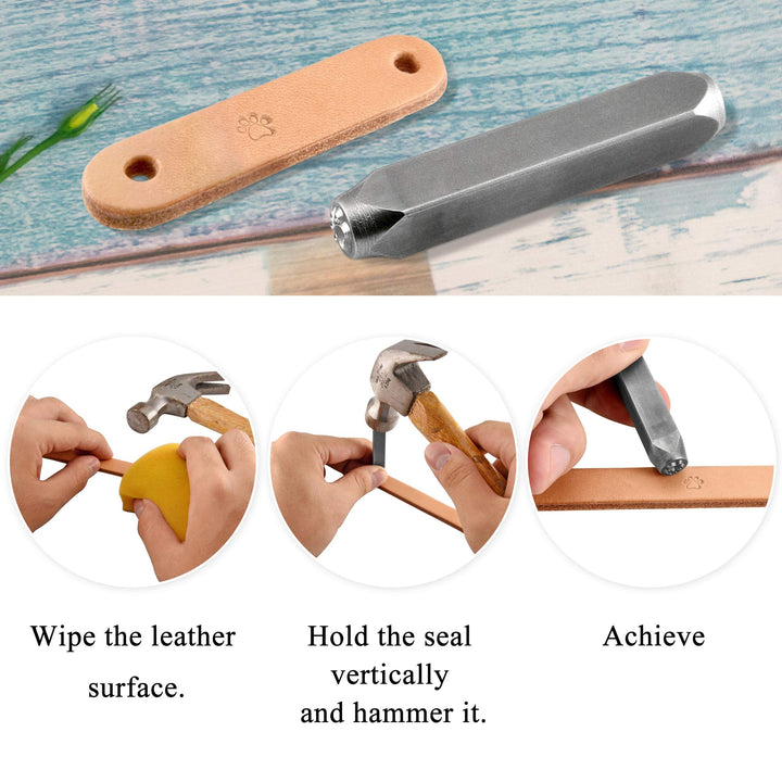 Dog Paw Metal Punch Stamp Stamping Tools 6mm for Stamping/Punching Metal, Jewelry, Clay, Leather, Wood