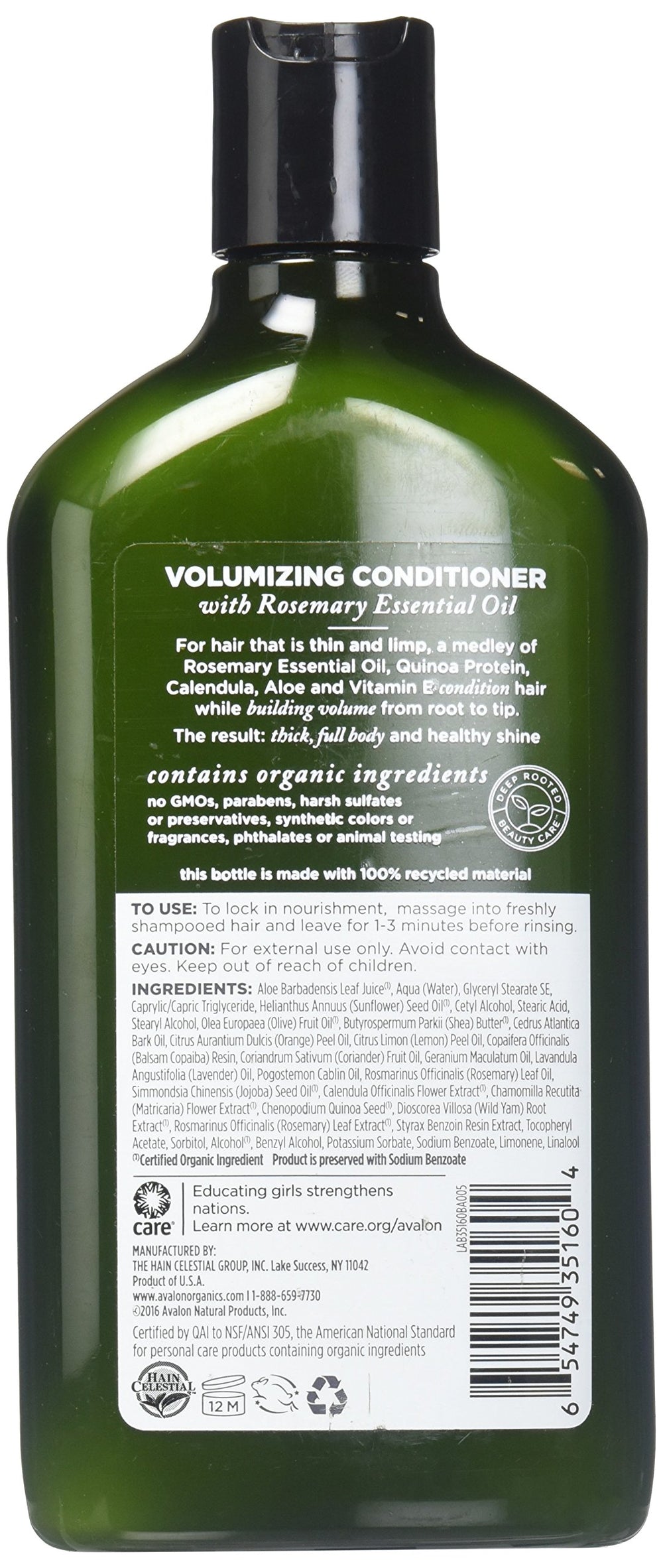 Volumizing Conditioner, Rosemary, 11 Fl Oz
