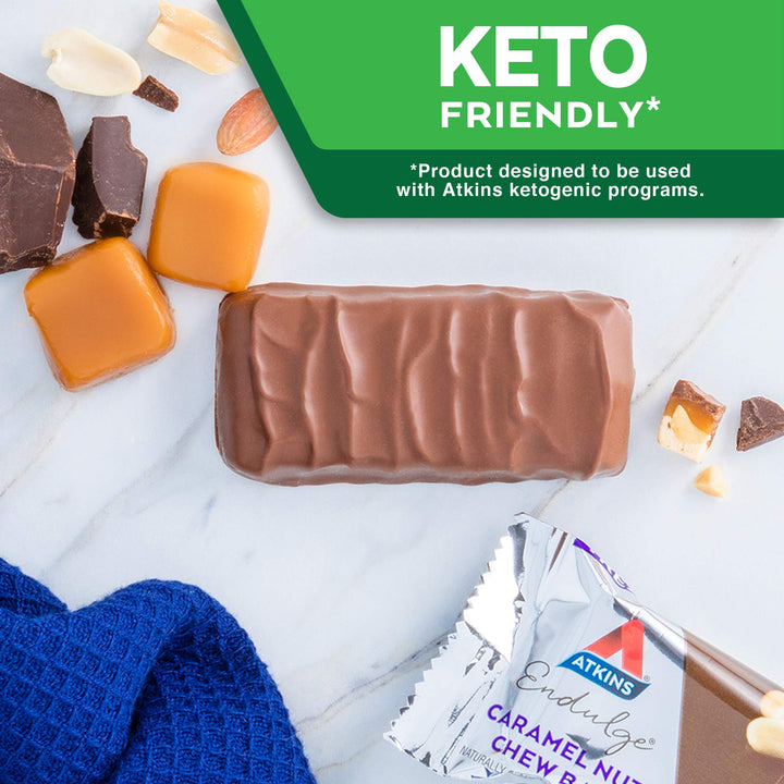 Endulge Chew Bars Caramel Nut -- 5 Bars