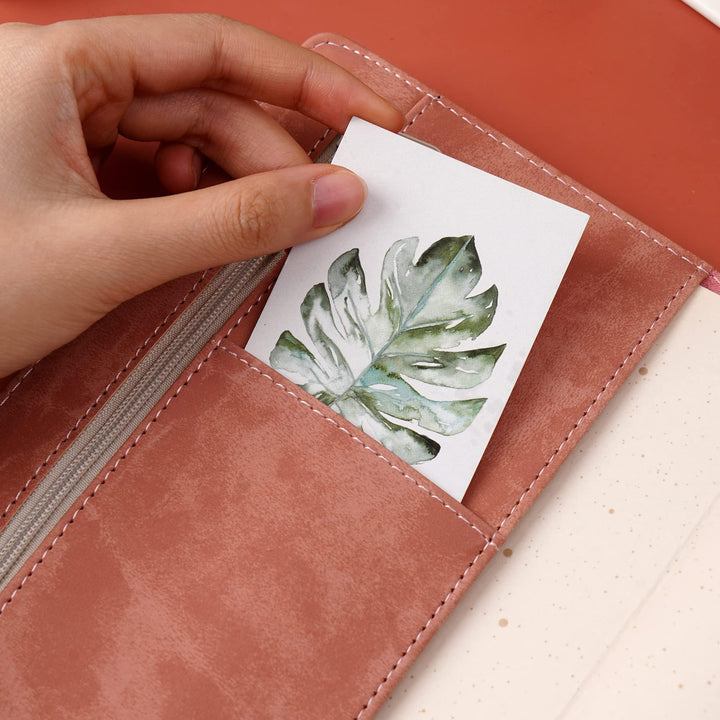 Lock Diary for Women Girls Vintage Lock Journal Refillable Personal Locking Diary Leather Locking Journal Writing Notebook B6 Secret Journal with Combination Passwords 5.5 x 7.8 in, Sunflower Pink