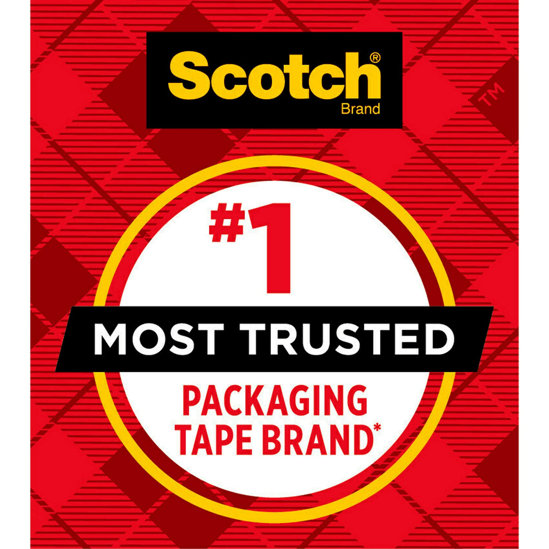 Heavy Duty Shipping Packing Tape, Clear, Holiday Shipping Supplies, 1.88 in. x 38.2 yd., 1 Tape Roll with Dispenser