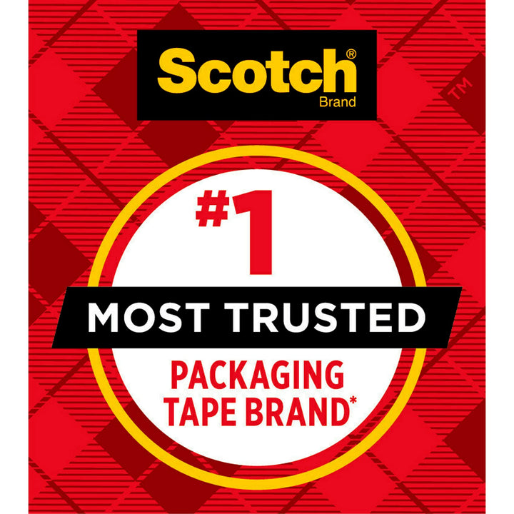 Heavy Duty Shipping Packing Tape, Clear, Holiday Shipping Supplies, 1.88 in. x 38.2 yd., 1 Tape Roll with Dispenser