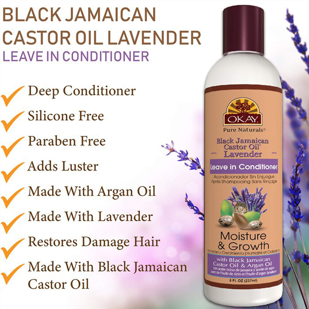 black jamaican castor oil & lavender leave in conditioner 8 fluid ounce, White, 8 Fluid Ounce