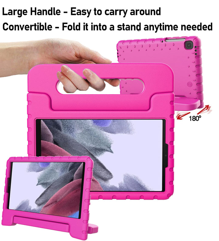 Kids Case for Samsung Galaxy Tab A7 lite 8.7 Inch 2021 SM-T220/T225, Galaxy Tab A7 Lite 8.7 Case, Shockproof Convertible Handle Stand Cover Case for Samsung Galaxy Tab A7 Lite 8.7” 2021, Rose