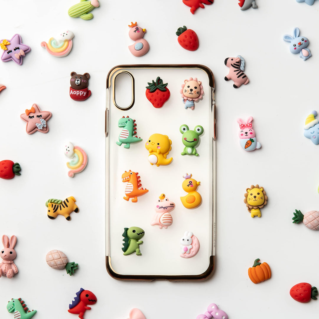 Slime Charms Cartoon Animal and Fruit Cute Set - Mixed Lot Assorted Resin Flatback Sets for DIY Crafts Making,Decorations,Scrapbooking,Embellishments,Hair Clip 25pcs