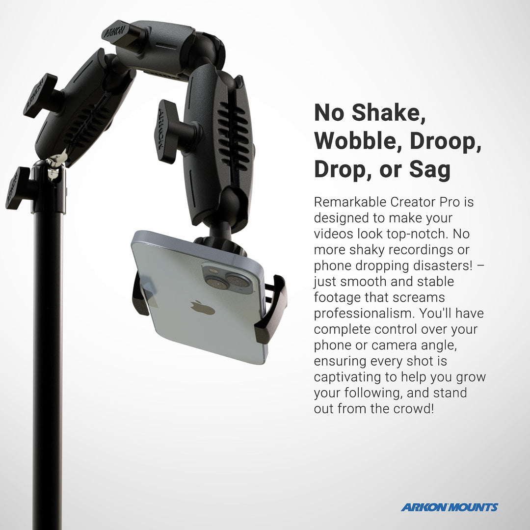 Mounts - Overhead Phone Mount - Versatile Solution for Artists, and Nail Art - Sturdy and Stable Design with 360-Degree Adjustability - Ideal for Video Recording, Vlogging, Cooking, and Drawing