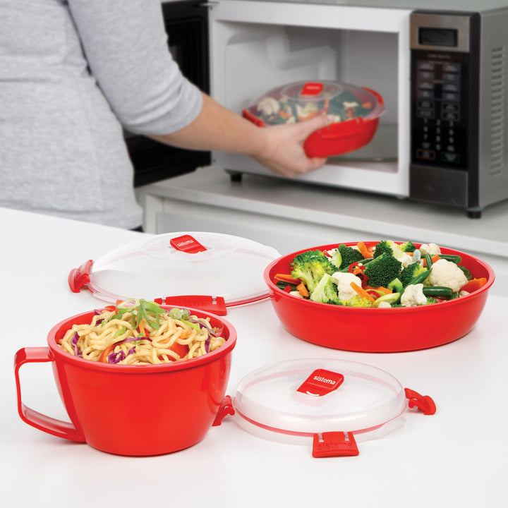 1109ZS Microwave Collection Noodle Bowl, 1 Count (Pack of 1), Red