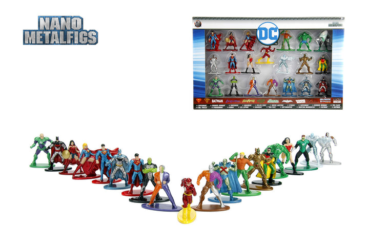 DC Comics 1.65 Die-cast Metal Collectible Figures 20-Pack Wave 1, Toys for Kids and Adults, Multi-Color (84409)