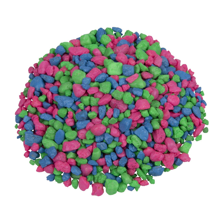 Aquarium Gravel, Pink/Green/Blue Mix, Complements Tanks, 5 Pounds