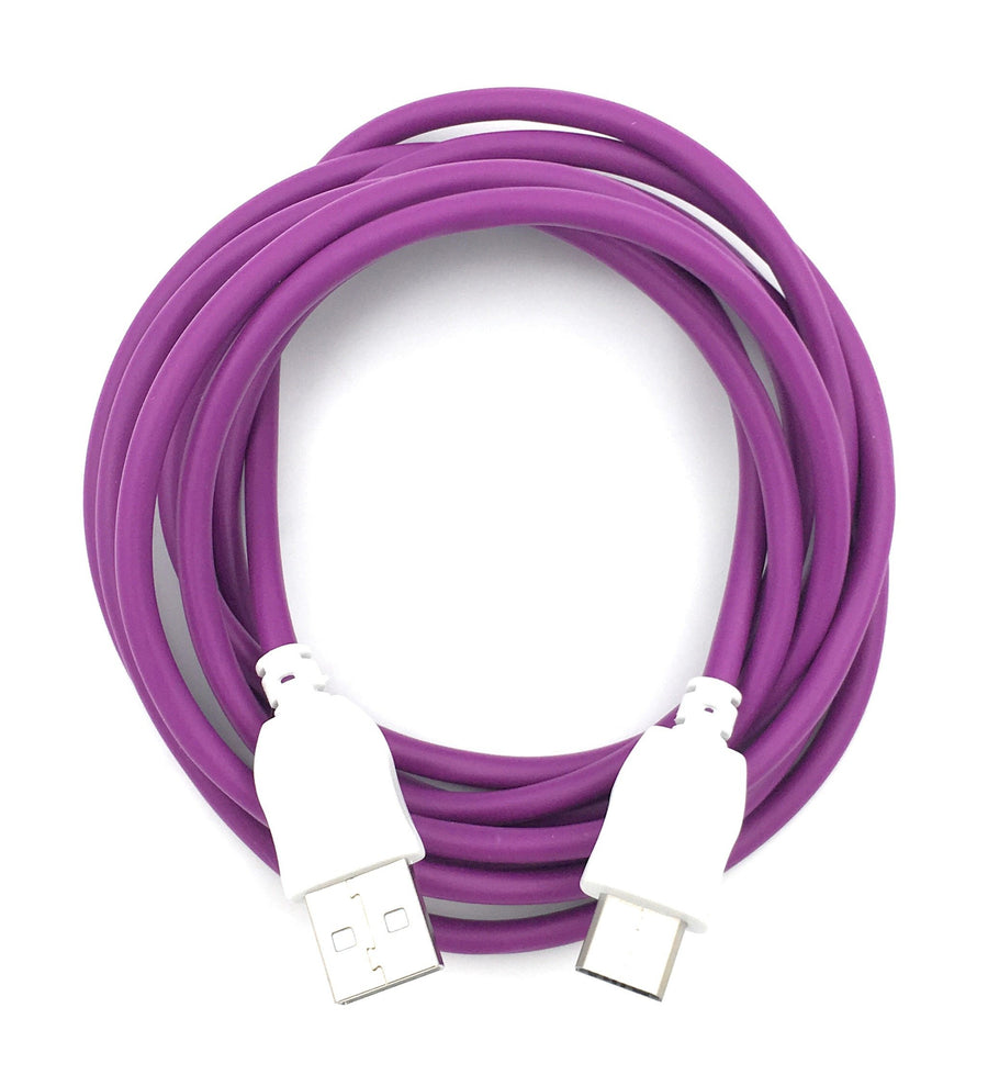 Xcivi USB Charger Cable Cord for Fuhu Tablets Nabi DreamTab, nabi 2S, nabi Jr., Jr. S, XD, Elev-8, 6 FT/2m (Purple)
