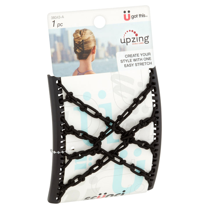 Braided Upzing Double Combs Large, Easy-Stretch, Assorted Colors
