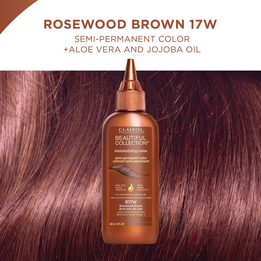 Beautiful Collection Hair Color, 17w Rosewood Brown, 3 oz