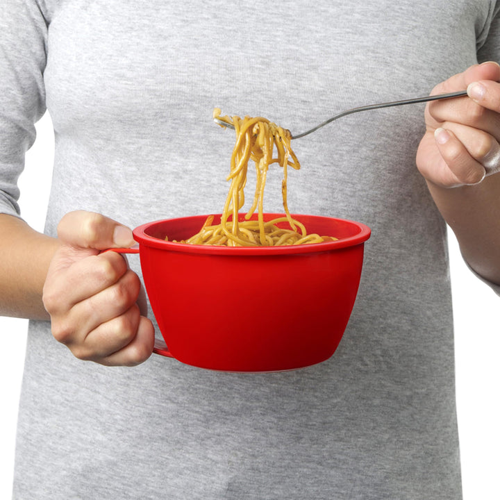 1109ZS Microwave Collection Noodle Bowl, 1 Count (Pack of 1), Red