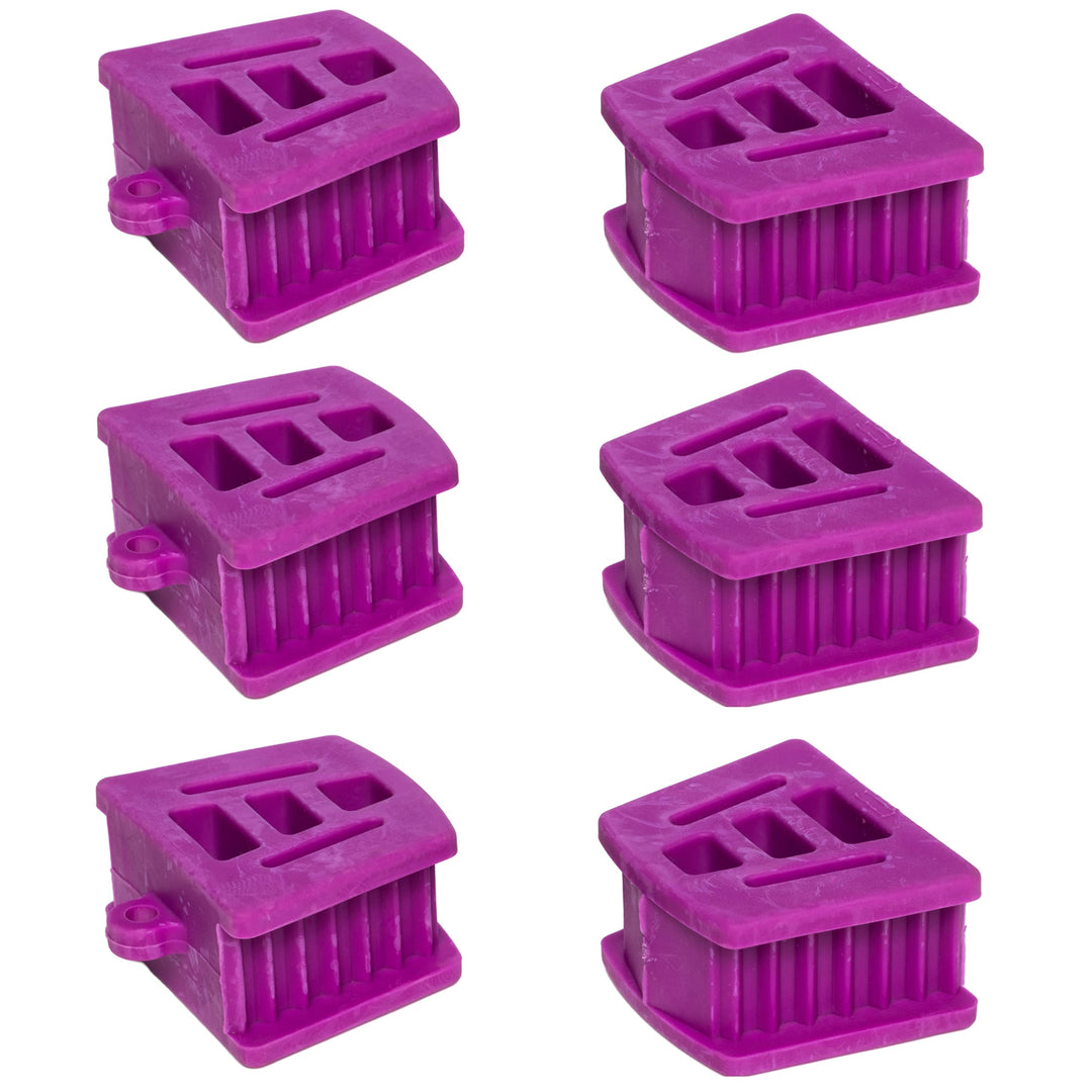 Large Purple Dental Bite Blocks - Autoclave Dental Silicone Mouth Props - Mouth Prop Bite Block Dental (Bag of 6)