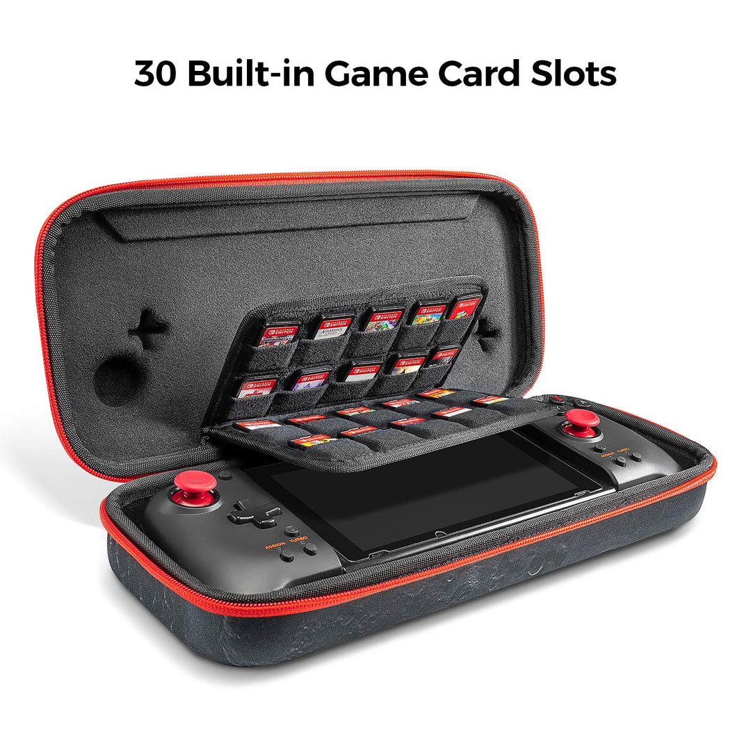 Carrying Case for Hori Nintendo Switch Split Pad Pro Controller, Hard Shell Protective Travel Bag with 30 Game Cartridges, Switch Binbok Joy Pad Controllers case, Shockproof, Lightweight