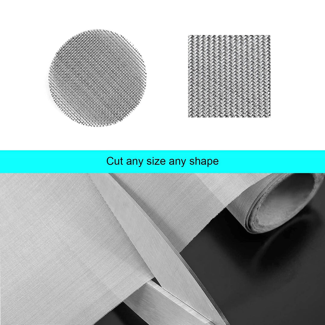 304 Stainless Steel Woven Wire 120 Mesh Fine Screen Mesh Steel Woven Mesh for Filter Mesh, Filtration Cloth, 12 x 40 Inch