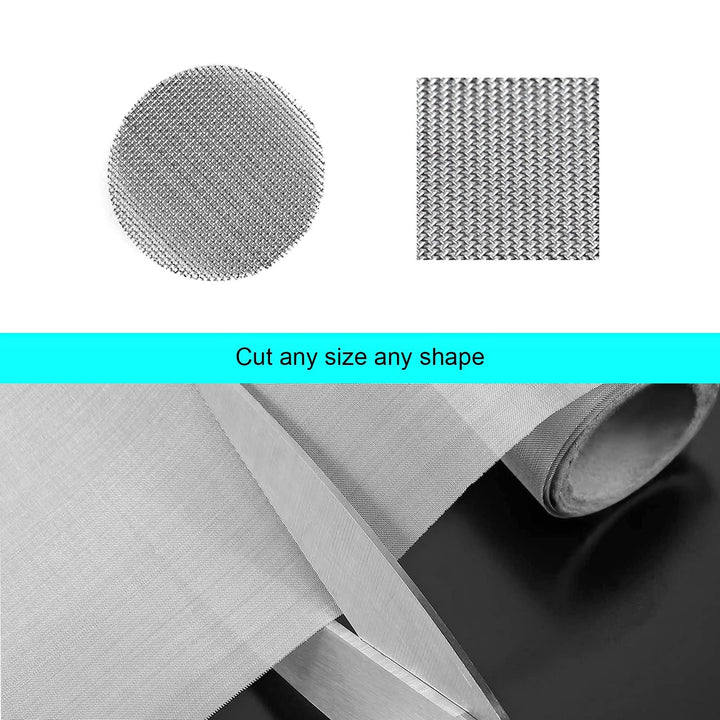 304 Stainless Steel Woven Wire 120 Mesh Fine Screen Mesh Steel Woven Mesh for Filter Mesh, Filtration Cloth, 12 x 40 Inch