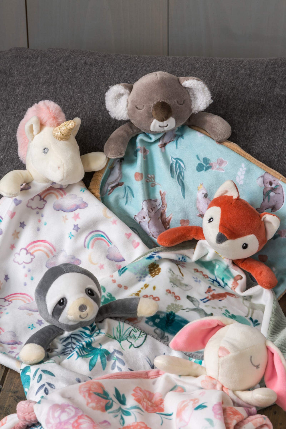Little Knottie Lovey Security Blanket, 10 x 10-Inches, Bunny