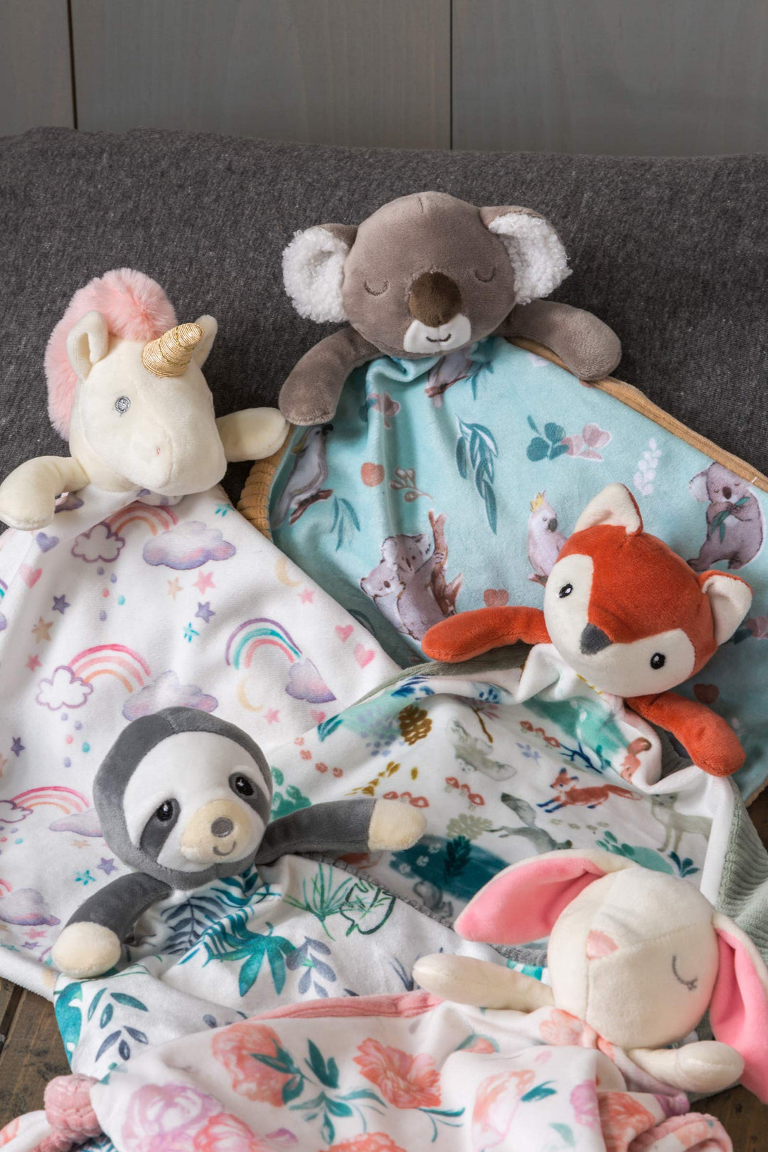 Little Knottie Lovey Security Blanket, 10 x 10-Inches, Bunny