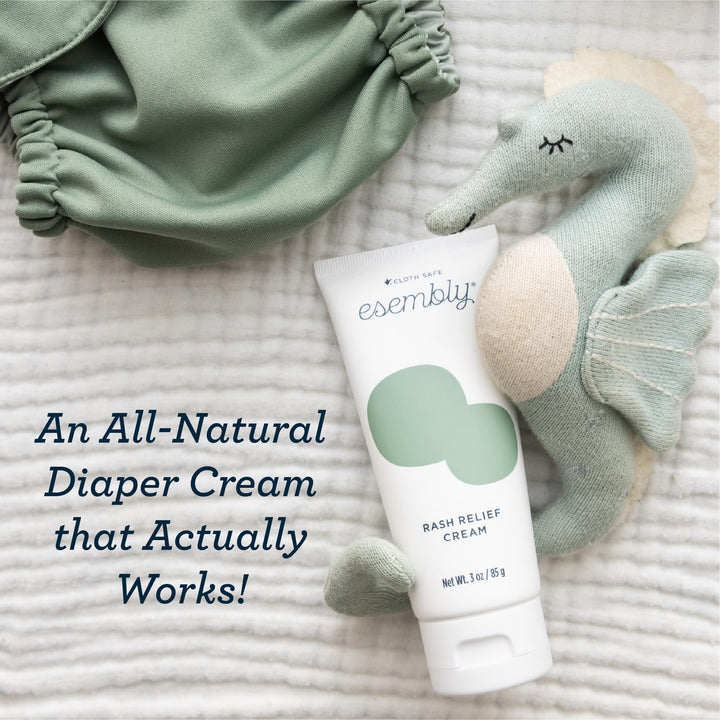 Rash Relief Cream, Organic and Cloth Friendly Zinc Oxide Barrier Cream, Soothes and Heals Diaper Rash, Natural Aid for Baby Bottom Discomfort, 3oz