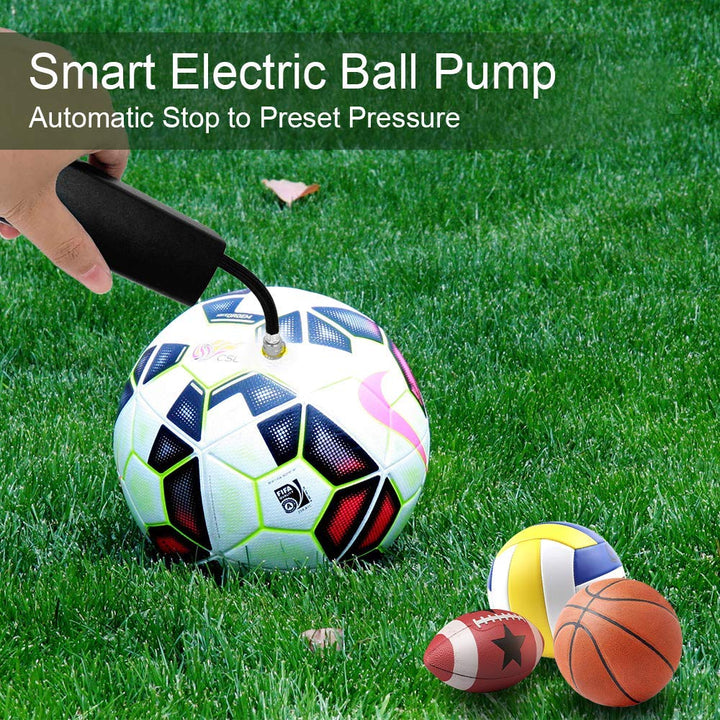 Accurate Electric Ball Pump, Ball Pump for Sports Balls Basketball Air Pump with LCD Display, Air Pumps for Soccer Ball Volleyball Rugby with Inflate Deflate Needles Accessories