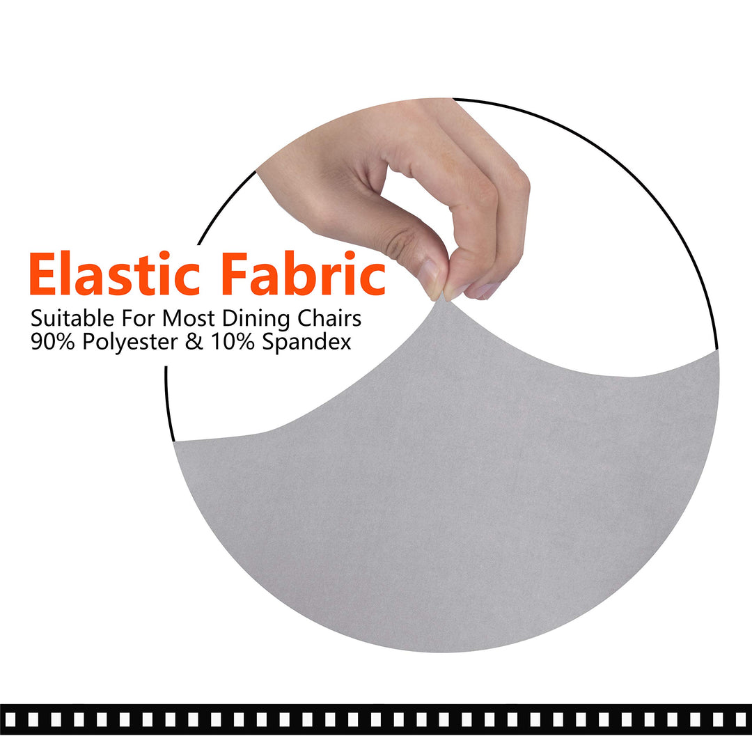 Office Chair Cover- Medium, Silver Grey- Removable Computer Chair Cover for Office Chair with Zipper for Universal Rotating Chair Desk Chair Cover Chair Seat Washable Protector for Pets