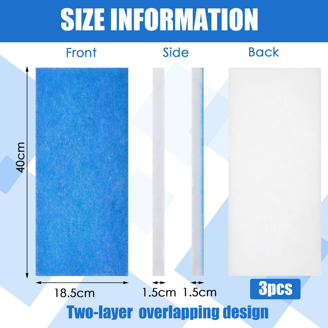3 Pieces Airbrush Spray Booth Filter Paint Booth Filter Pad Spray Booth Exhaust Filter Fiberglass Booth Replace Filter Compatible with Master, Paasche, Sky Enterprise, Airhobby