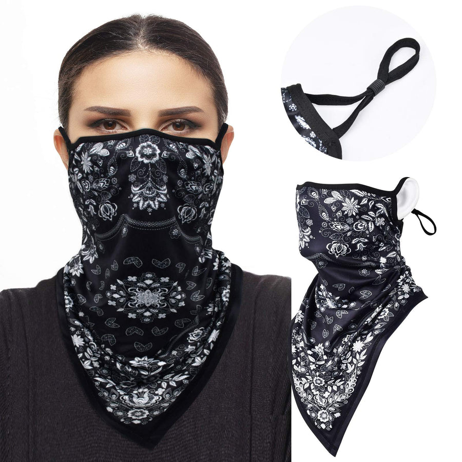 Neck Gaiters Face Mask Washable with Adjustable Ear Loops Face Mask