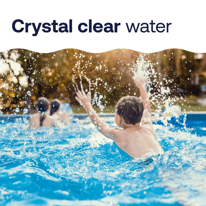 42049 Pool Care 1 Chlorine Tabs, Swimming Pool Sanitizer with Added Clarifier - Eliminates Bacteria & Algae, Makes Water Clean & Crystal Clear, Sanitizes & Protects - Slow Dissolving, 1.5 lbs