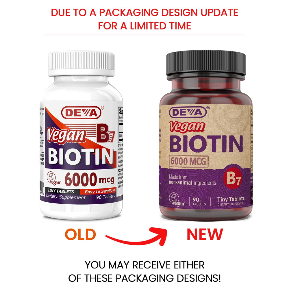 Vegan Biotin Supplement 6000 mcg – Easy-to-Swallow Vitamin B7, Tiny Tablets, 90 Count