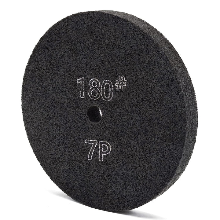 Deburring Wheel 8 Inch, 1 Wide, 3/4 Arbor, Nylon Fiber Buffing Wheel Polishing Wheel for Bench Grinder, 7P, 180 Grit