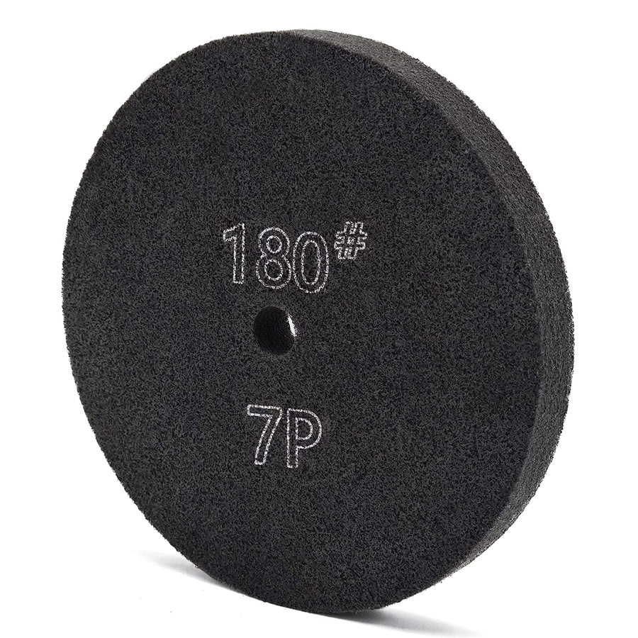 Deburring Wheel 8 Inch, 1 Wide, 3/4 Arbor, Nylon Fiber Buffing Wheel Polishing Wheel for Bench Grinder, 7P, 180 Grit