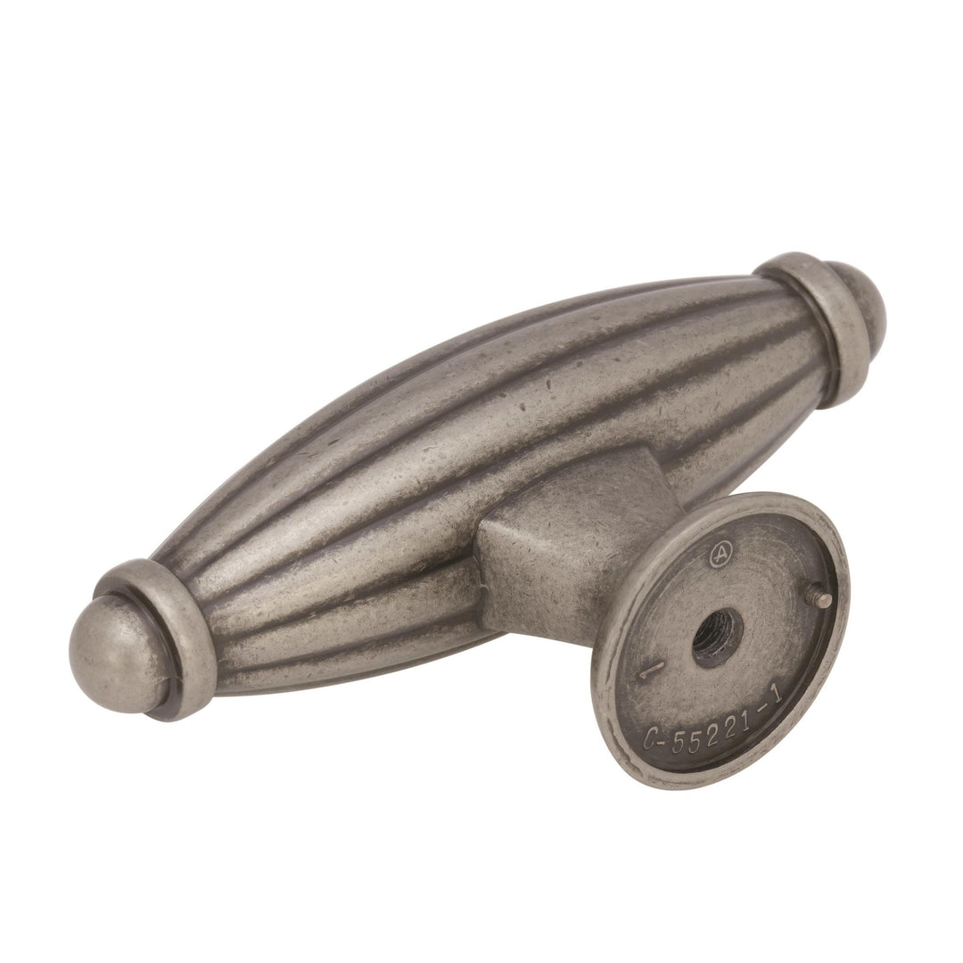 | Cabinet Knob | Weathered Nickel | 3 inch (76 mm) Length | Blythe | 1 Pack | Drawer Knob | Cabinet Hardware