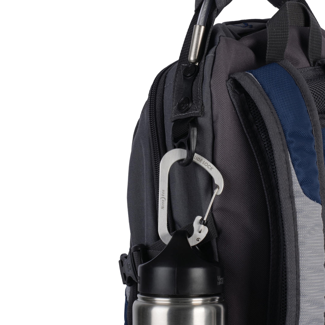 Locking Carabiner Clip, 2 in x 3-3/32 in, Stainless