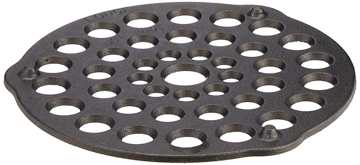 L8DOT3 Cast Iron Meat Rack/Trivet, Pre-Seasoned, 8-inch,Black