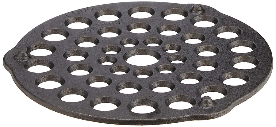 L8DOT3 Cast Iron Meat Rack/Trivet, Pre-Seasoned, 8-inch,Black
