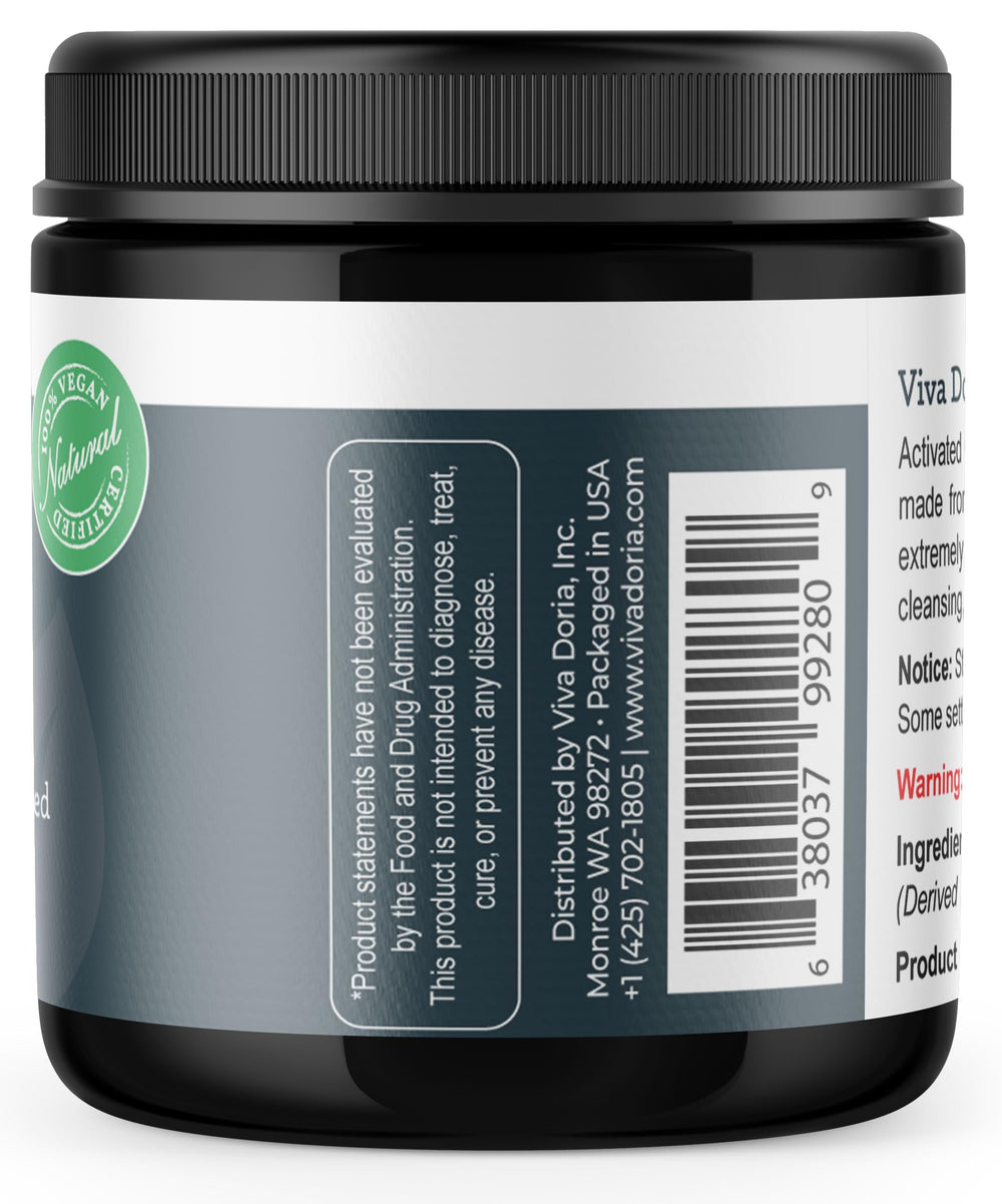 Virgin Activated Charcoal Powder, Coconut Shell Derived, Food Grade, 6 Oz