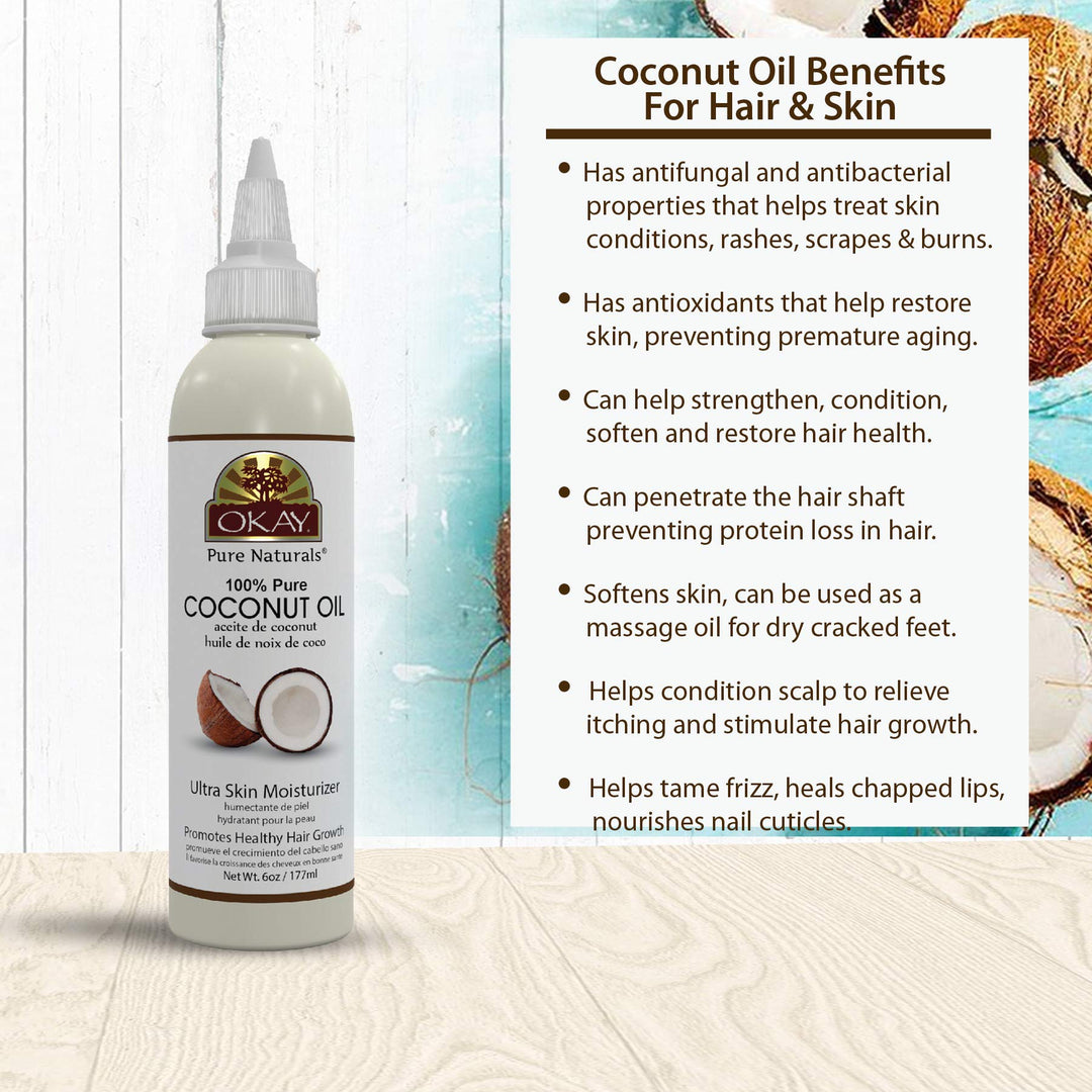 100% Oil for Hair and Skin, Coconut, 4 Ounce