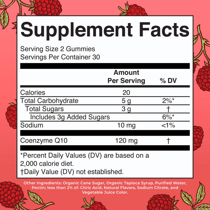 CoQ10 Gummies by MaryRuth's | Coenzyme Q10 | Gummy Supplements for Heart Health & Cellular Health | Antioxidant | CoQ10 120 mg | Vegan | Non-GMO | Gluten Free | 60 Count | 1 Month Supply